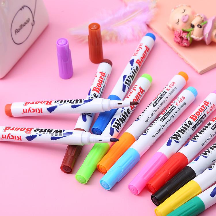 Children's Erasable Water-Based Floating Markers - 4/8/12 Colors for Drawing & Teaching