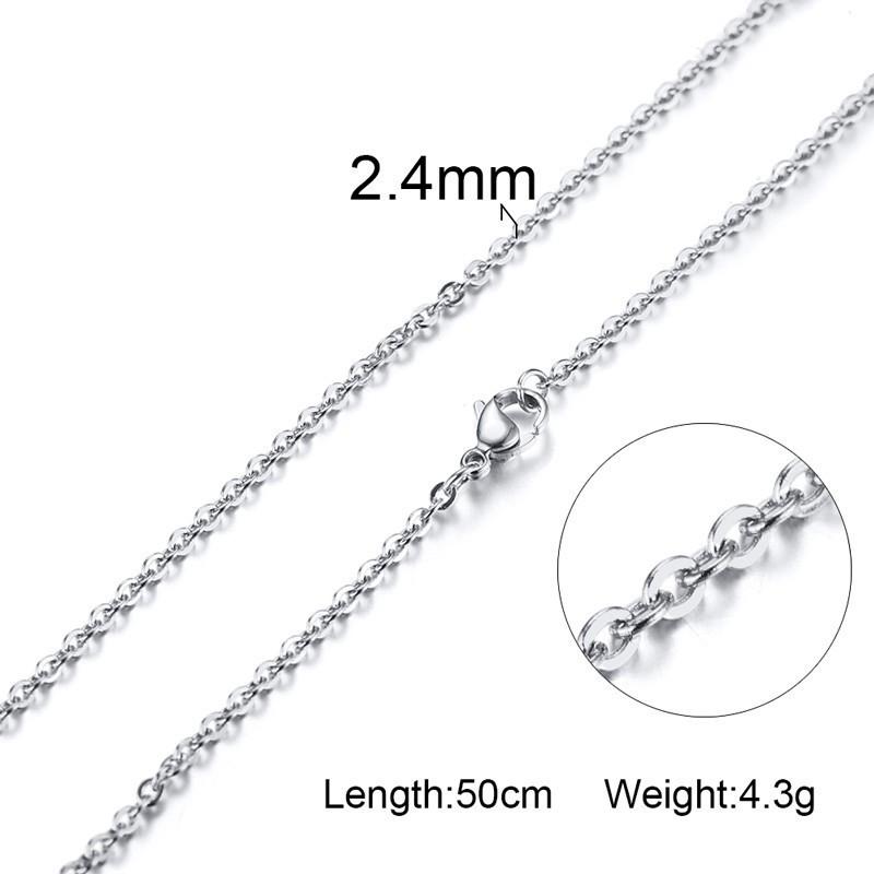 

Vnox DIY Link Chain Necklace With Lobster Clasps for Women Jewelry Making Colar 20 50cm