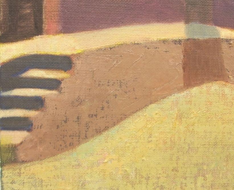 [USED] Hand-painted house landscape, oil painting, F4, framed, Takashi Tateyama