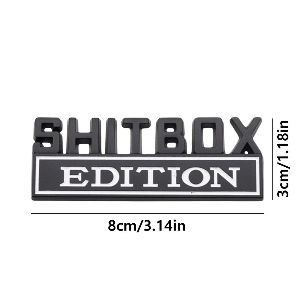 3D Big Size SHITBOX Edition Emblem ABS Car Badge Car Tail Trunk Side Body Stickers Vehicle Sticker Decal For Cars Trucks S