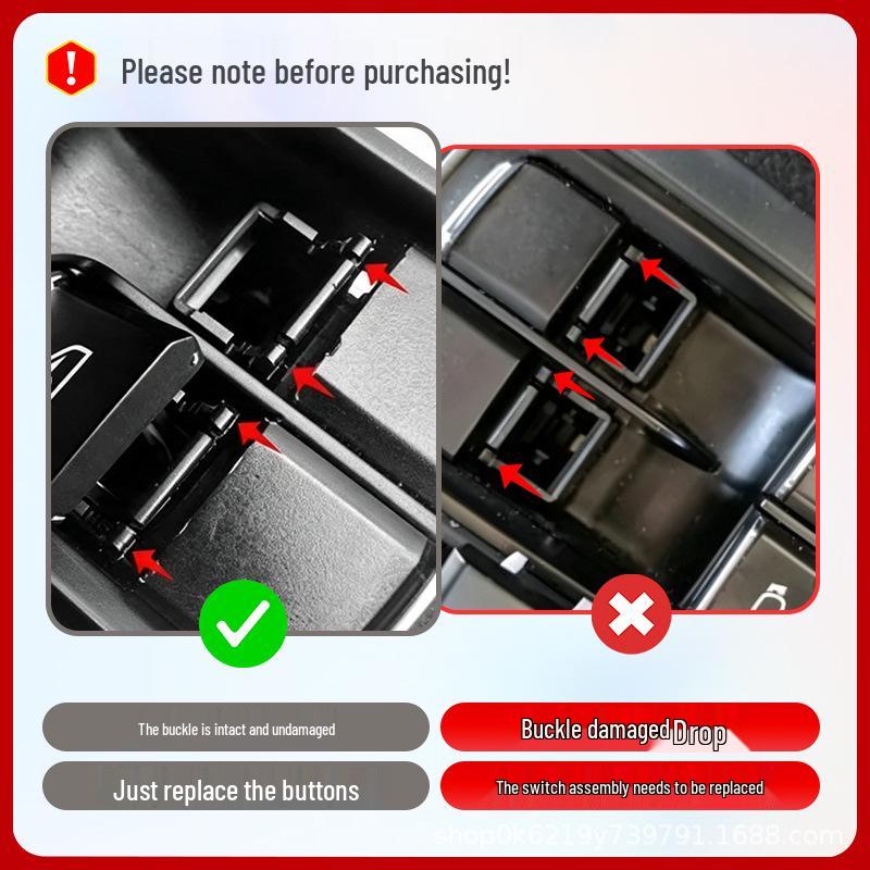 Compatible with Porsche 911 Coupe, 718 Cayman, and Boxster Window Glass Lifter Button