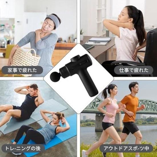 Fascia Release Gun Electric 6 Levels Vibration 8 Types Interchangeable Heads Included Muscle Training Shoulder Stiffness Quiet Brushless Motor Ultra