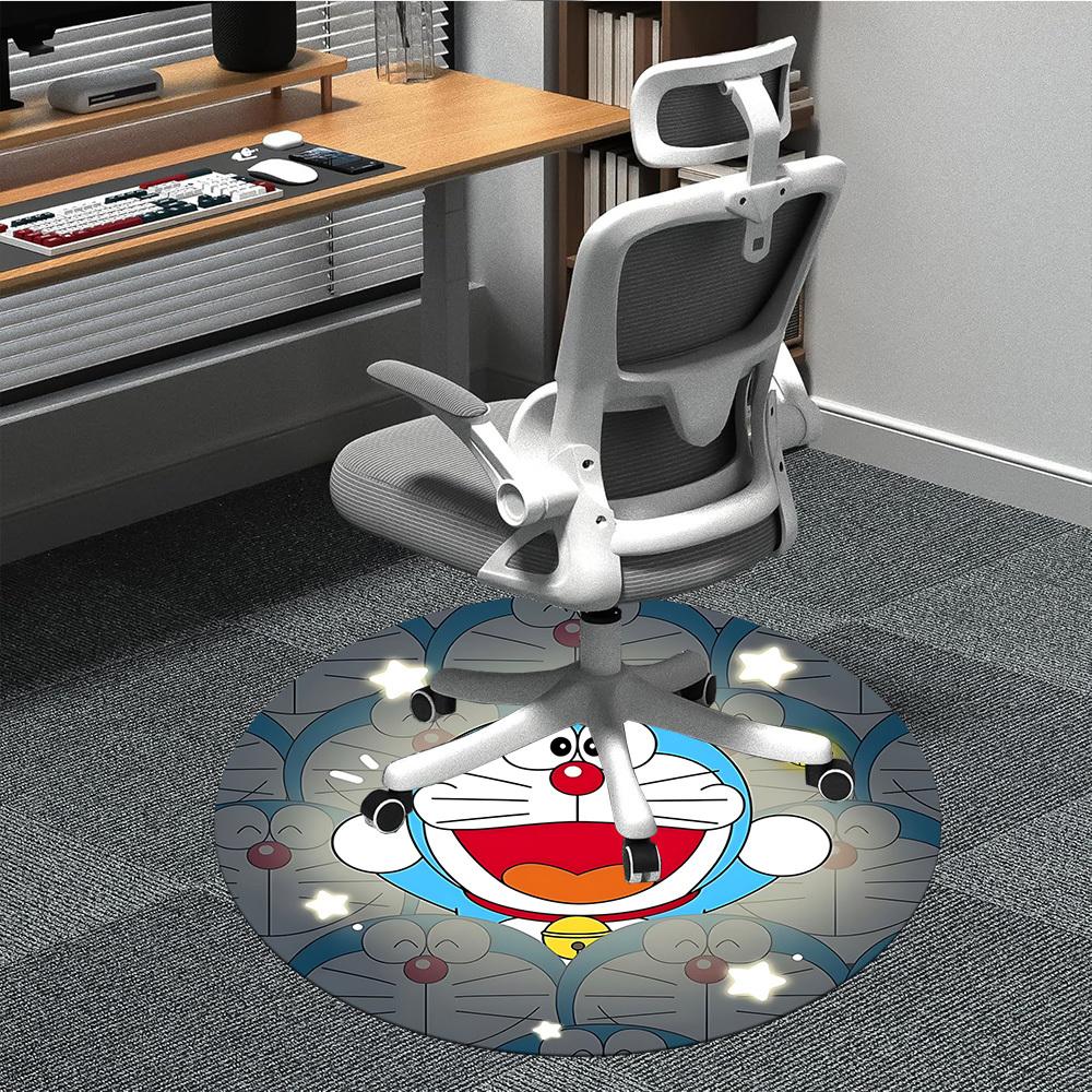

1pc Doraemon Carpet, Round Non-Slip Durable Large Size Office Carpet, Suitable for Office,yy250908073 80cm by 80cm