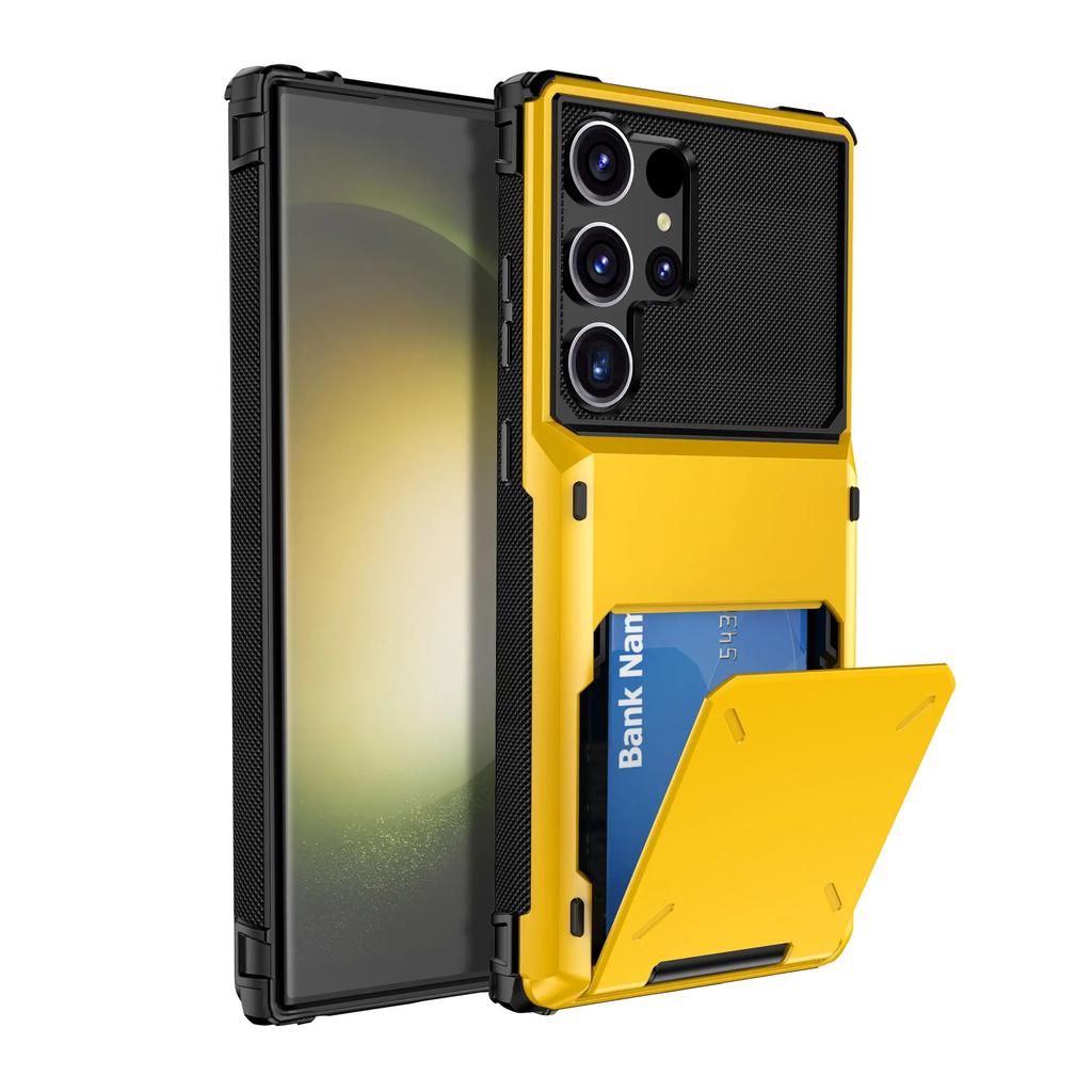 Do Samsung Galaxy S25 S24 Ultra S25 S24 Plus S24 FE Etui Portfelowe z Uchwytem na Karty, Dwuarstwowe Wytrzymałe Odporne na Wstrząsy Pokrowiec na Telefon