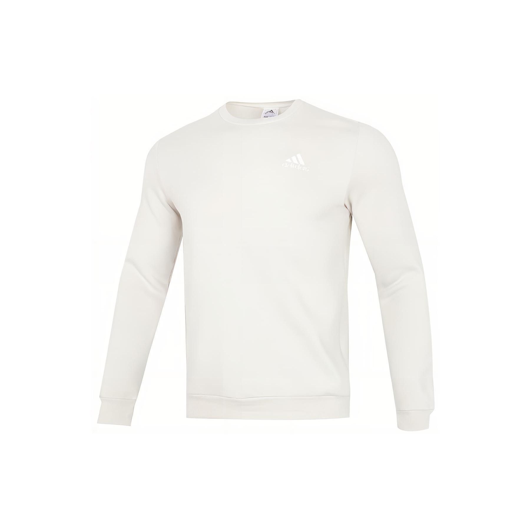 

Adidas Feelcozy вышитый логотип круглый вырез толстовка мужская топы белый HL2282 XXXL