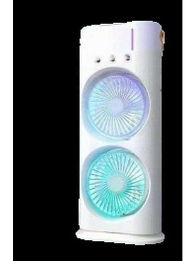 Five-Hole Mini Spray Fan: Portable, Folding, Clip-On, USB Chargeable Air Circulator with Light