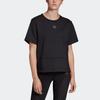 Adidas X Stella McCartney AEROREADY TrueStrength Loose Short Sleeve Tee, Women Breathable Casual Black Sports Tops FU1585