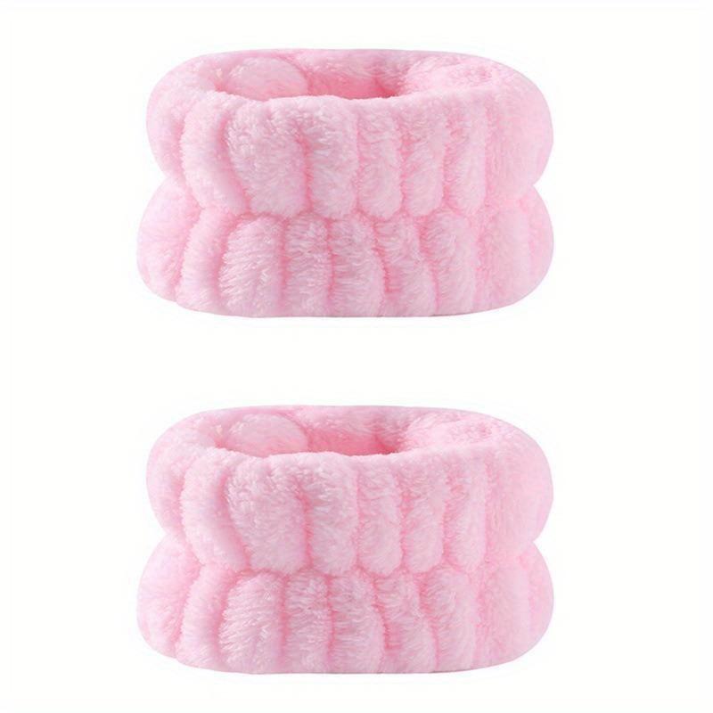 2PCS Reusable Spa Wrist Washband Soft Microfiber Towel Wristbands For Washing Face Women Girl Yoga Running Sport Wrist Sweatband