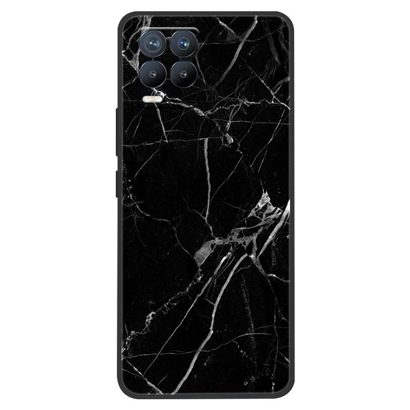 Funda para Realme 8 Pintura de Mármol Suave Mate Silicona Trasera para Realme 8 Pro 8i Realme8 4G RMX3085 Carcasa Completa para Teléfono Linda