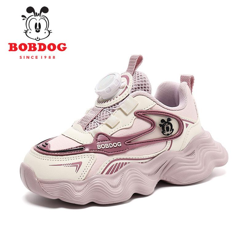 Babu Bean classmate girls shoes 2025 new autumn and winter leather waterproof girls dad shoes children's sports shoes
