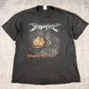 Dragonforce Herren Groß Schwarz Inhuman Rampage Tour Verblasst Grunge Y2K Band Unisex T-Shirt