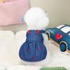 Puppy Clothes Dog Dress Pet Clothing Cat Strap Dress Pet Denim Dress Summer Sweet Love Spring Small Dog Clothes Skirt