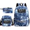 Attack Giant Elementary School Bag Backpack Casual School Bag Three-piece Set