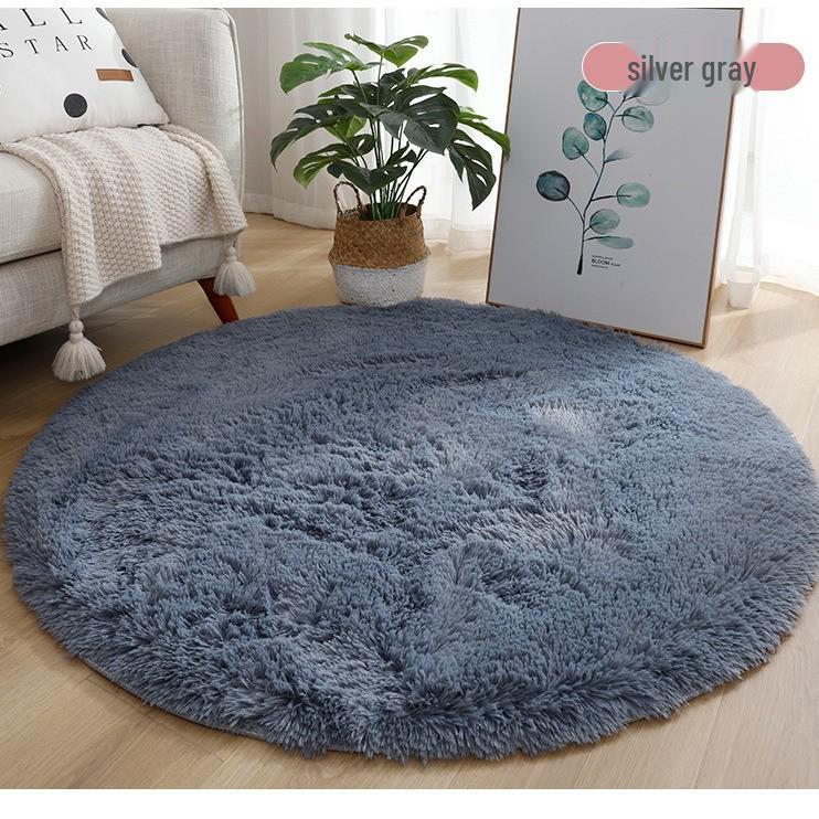 Silk Wool Plush Round Rug - Yoga Mat, Bedside Carpet, Hanging Chair Cushion, Cloakroom Foot Pad