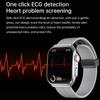 Fashion Smart Watch 320*386 HD 3D Böjd 1,96 tums skärm Bluetooth Call ECG+PPG Puls Blodtryck Hälsa Smartwatch+Box