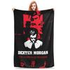 Coperta in Flanella Dexter Morgan Film Coperte Calde in Peluche Biancheria da Letto Morbida per Letto Soggiorno Casa Viaggio Divano