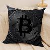 Cool Bitcoin Fashion Luxury Cushion Cover Silky Short Plush Invisible Zipper Dustproof Sofa Pillow Case For Home Decor