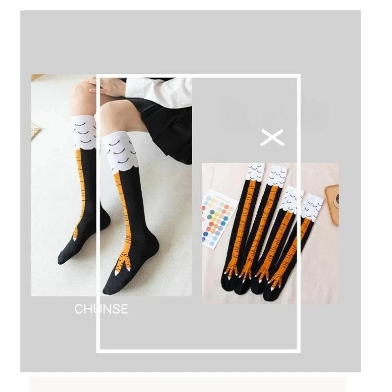 Trendy Damensocken mit knielangen Hühnerfüßen. Lustige personalisierte Hühnerfüße. Geburtstagsgeschenke. Sportsocken