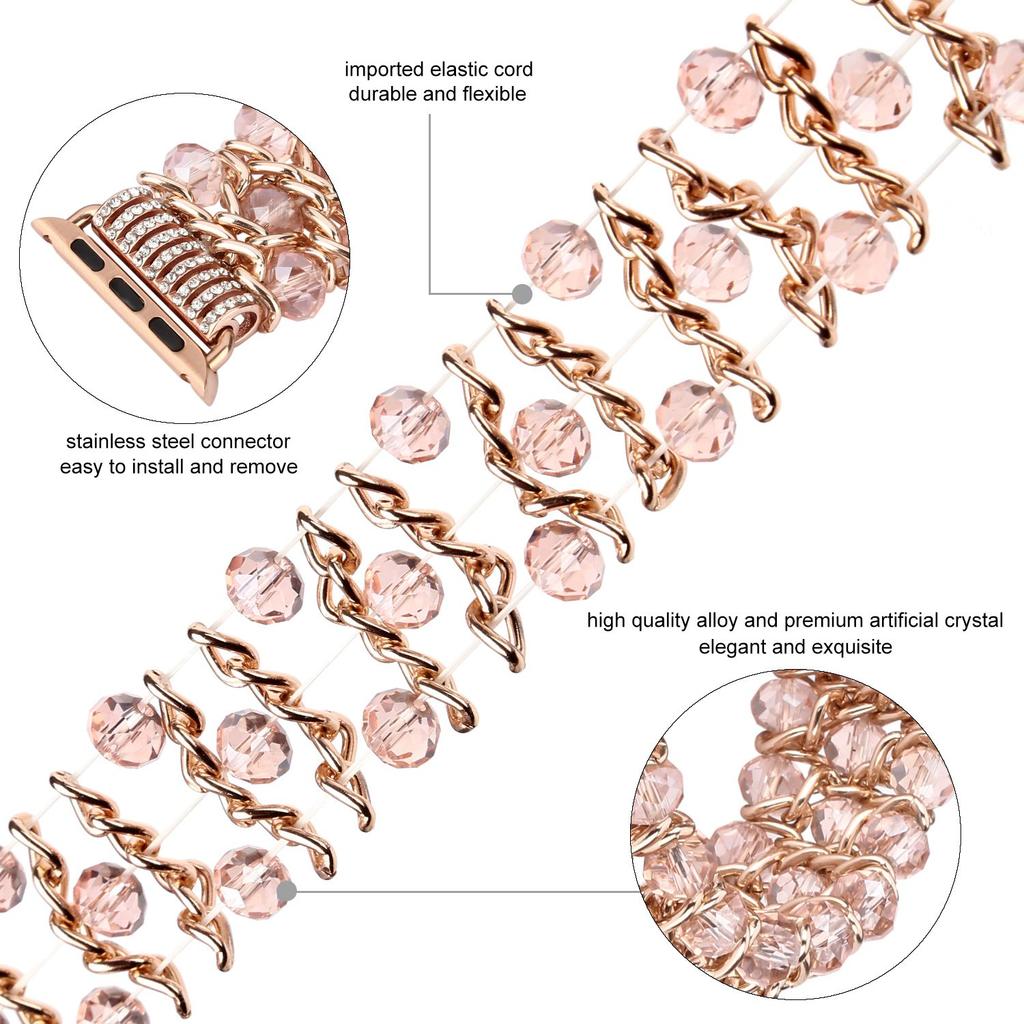 Flash Pearl Dla Apple Watch Kobiety 38mm 40mm 41mm 42mm 44mm 45mm 46mm Pasek IWatch Ultra Series SE 10 9 8 7 6 5 4 3 2 1 Pasek