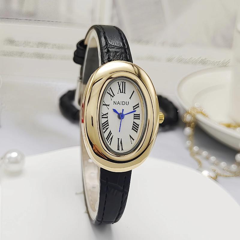 Top Brand Women Oval Dial Small Watch Fashion Adjustable Steel Strap Quartz Wristwatch Relogio Feminino Gifts Dropshipping