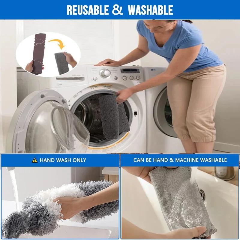 Extendable Microfiber Duster with Stainless Steel Long Pole Telescopic Gap Cleaning Brush for Ceiling Fan