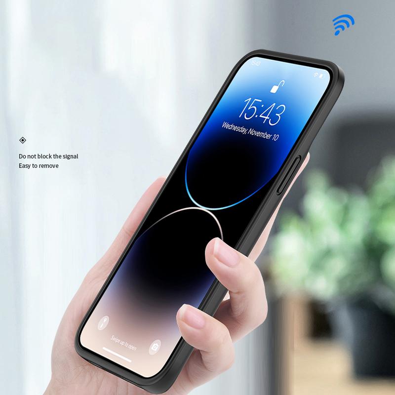 

For iPhone 14 6800mAh Soft Edge Phone Back Charging Case Rechargeable Extended Battery Charger A