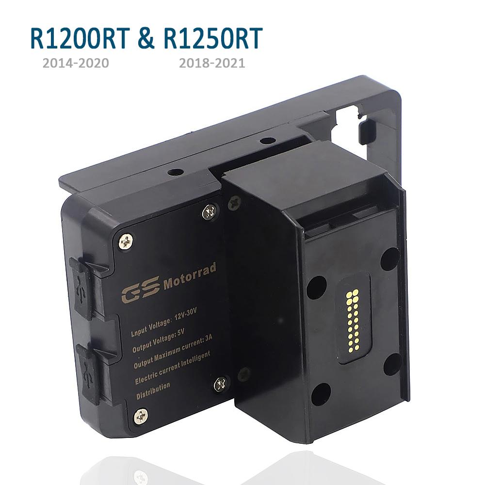 

Навигационный кронштейн для мотоцикла BMW R 1200 1250 RT, держатель телефона, крепление с USB-зарядкой, подставка R1200RT 2014-2020 R1250RT 2018-2021 чёрный