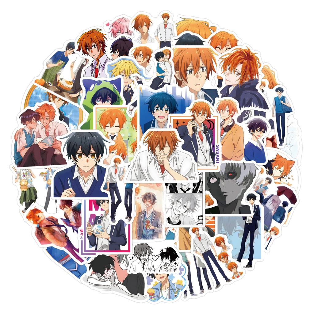 55/110 New Anime Sasaki and Miyano Doodle Stickers Decorative Notebook Stickers