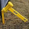 Plastic Ground Nail Hammer, Portable Yellow Tent Nails Nails Peg Hammer Lawn Tarp Stakes Lightweight Tools for Camping Accessories