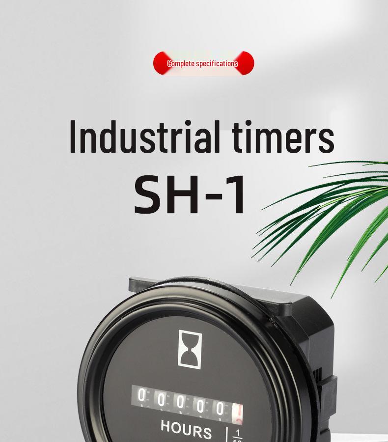 SH-1 Discount Industrial Timer: On-board Mechanical Hour Meter and Stopwatch for Engineering Vehicles