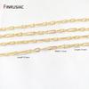 New Trendy 3 Styles 14K Gold-Plated Brass Chain Spool High-Quality Chains For DIY Jewelry Making Accessories Wholesale