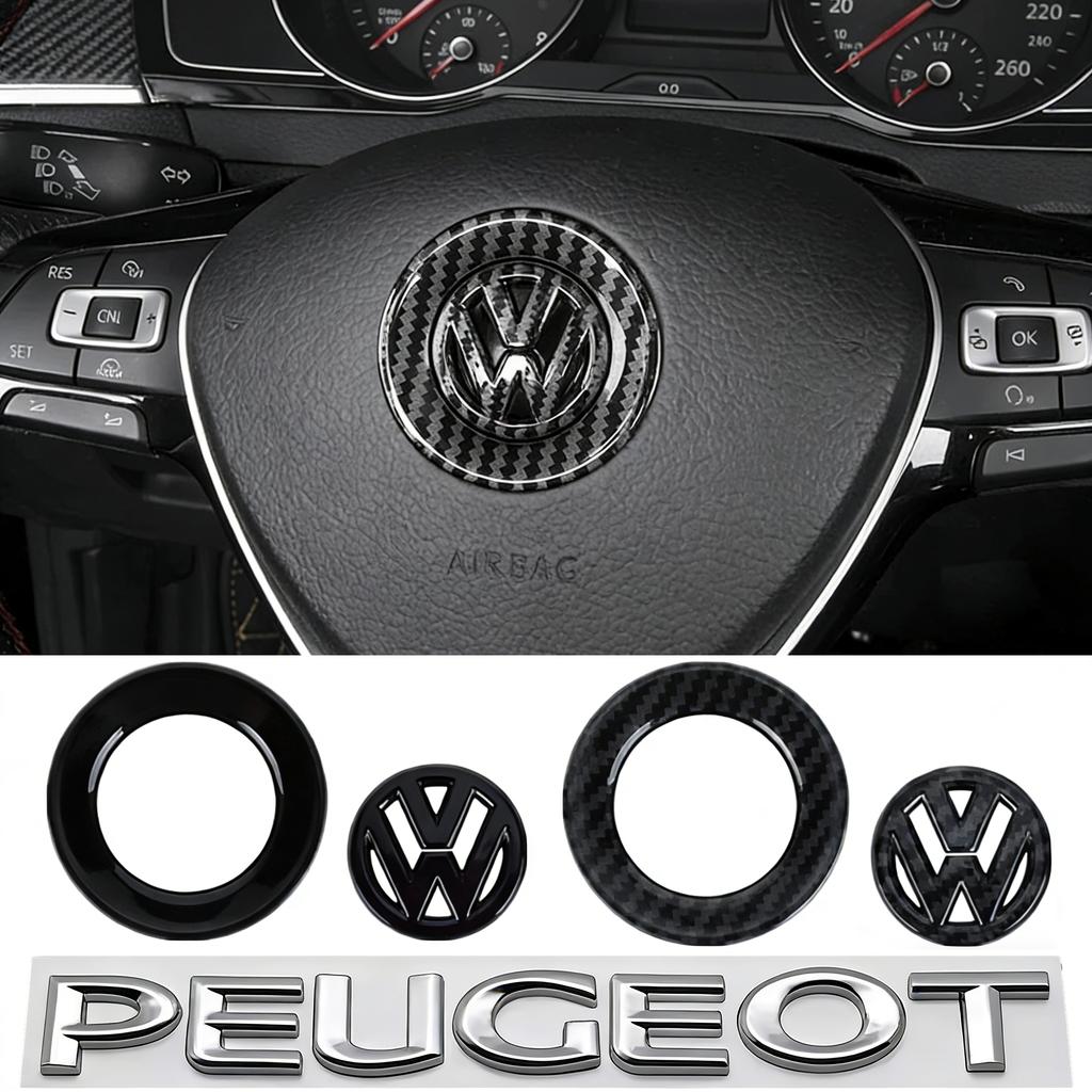 Car Carbon Fiber Pattern Logo Steering Wheel Decoration Sticker For VW GTI Polo Golf MK6 MK7 MK8 Passat B6 B7 B8 Tiguan CC T-ROC
