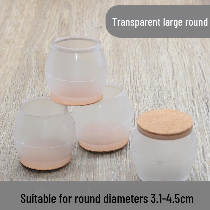 Silent Wear-Resistant Silicone Chair and Table Leg Covers