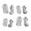 Angel Silicone Mold 4 Pieces Epoxy Casting Handcraft Moulds 3D Angel Candle Molds for Wedding Party Dinner Table Centerpiece