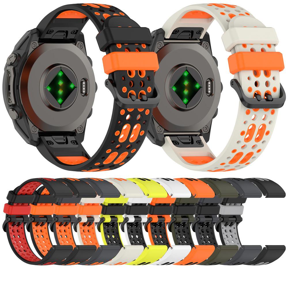 22mm 26mm Marine Silicone QuickFit Sport Strap For Garmin Fenix E 8 8x 7 7X/6 6X PRO/5 5x Puls/Epix Pro/Enduro 3/Tactix 8 7 Band