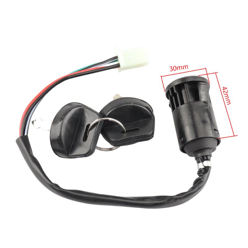 Universal Ignition Switch 4 Wires with 2 Spare Keys for 50CC-250CC ATV Motorbike Off-Road Bike