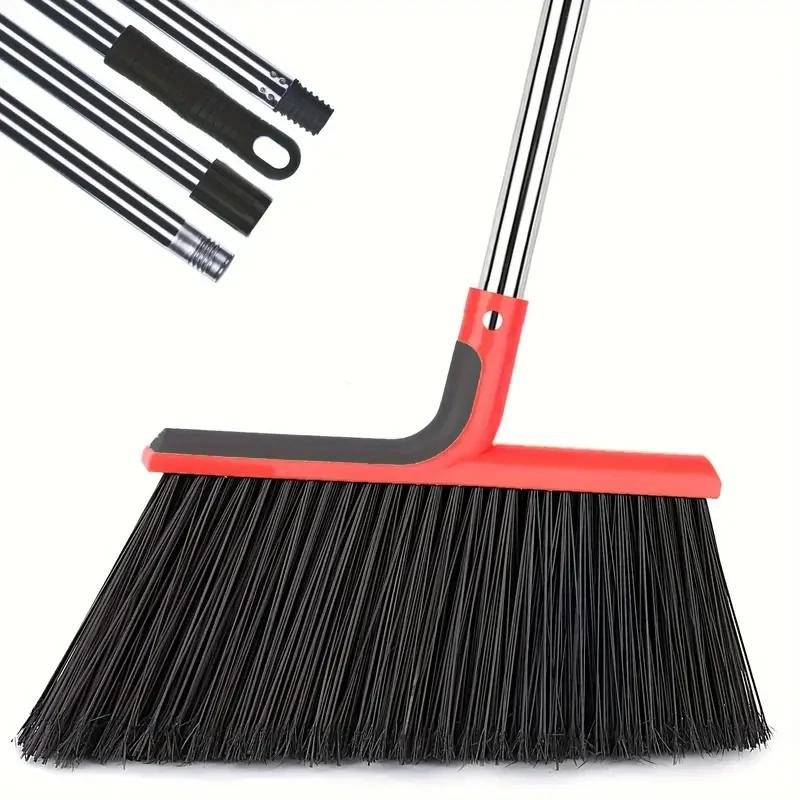 Heavy-Duty Broom Outdoor for Courtyard Garage Lobby Mall Market Floor Kitchen Room Office Pet Hair Rubbish Cleaning