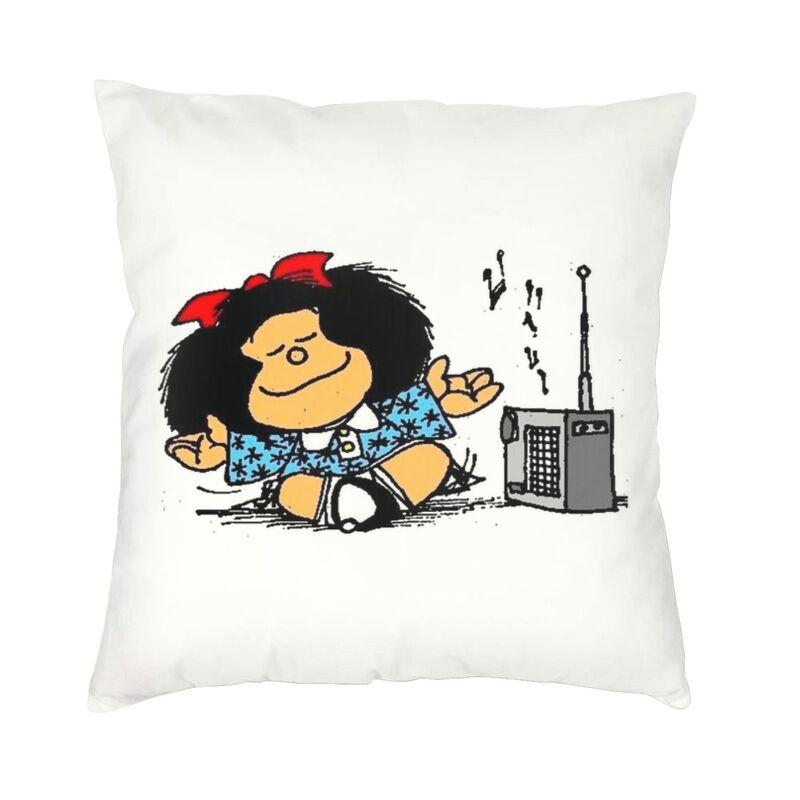 

Cartoon Mafalda Throw Pillow Case Decoration Custom Square Argentine Quino Comics Cushion Cover 40x40cm Pillowcover for Sofa 30x30cm 12x12in