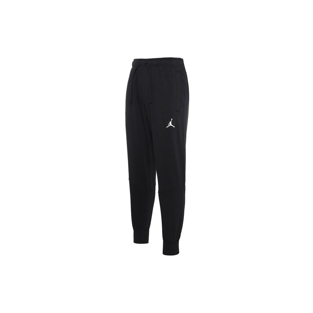 Jordan Solid Logo Print Drawstring Jogger Knit Sweatpants Men Bottoms Black DQ7333-010