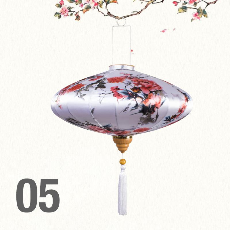 12/14 Inch Chinese Style Satin Silk Lantern Corridor Restaurant Tea Room Decor Palace Lamp Mid-Autumn Spring Festival Decor
