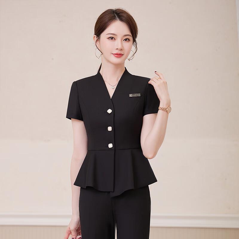 Trolman Damen Kurzarm-Business-Anzugset