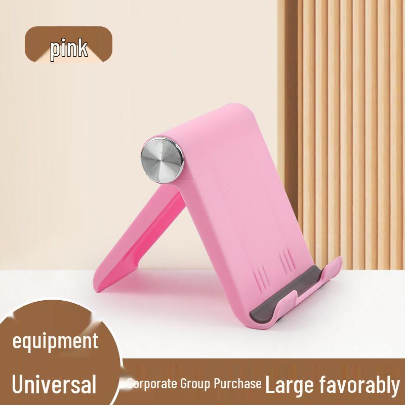 Adjustable Folding Desktop Stand for Mobile & Tablet - Portable, Customizable with QR Code, Ideal for Lazy or Hands-Free Use