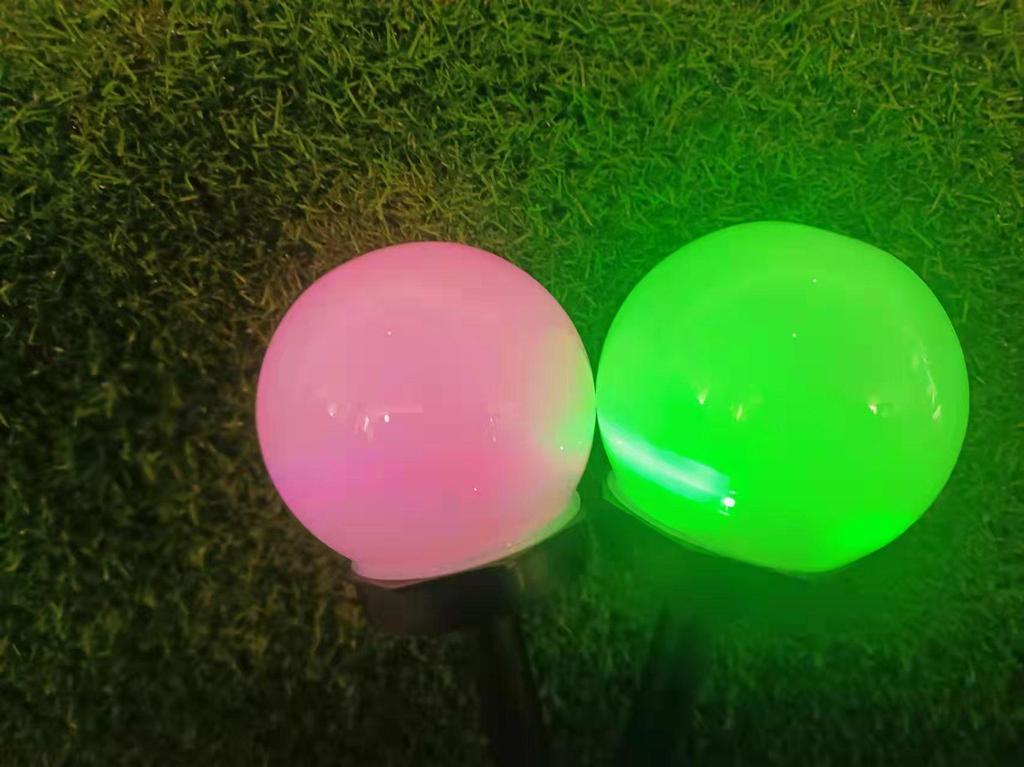 LED Solar Garden Lamp - White Bobble Ball Decorative Lighting