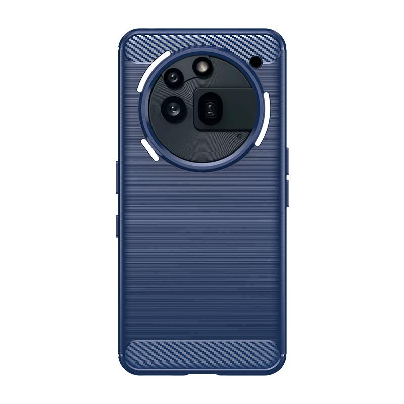 

Для чехла-накладки Nothing Phone 3A Pro Чехол Nothing Phone 3A Pro Capa Противоударный Мягкий ТПУ чехол из углеродного волокна Nothing Phone 3A Pro Fundas 3A Pro синий