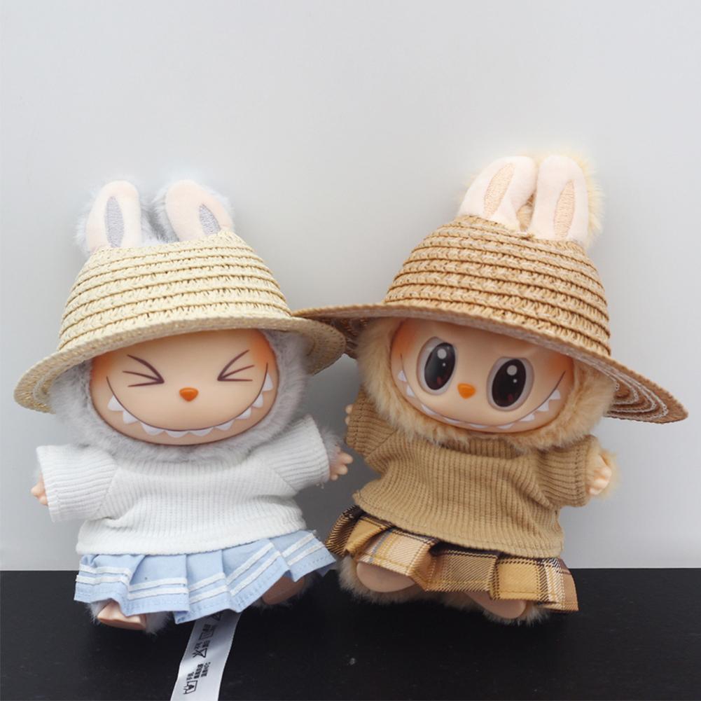 For 17cm Labubu Doll Fashion Striped Skirts Doll Clothes Color Match Dolls Accessories Cute Decoration Little Clothes