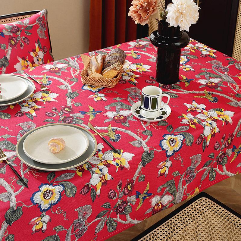 

Ретро скатертина з папугами, Висококласна атмосфера квітів та птахів, Скатертина, Покриття для журнального столика, Пасторальна скатертина 40x60