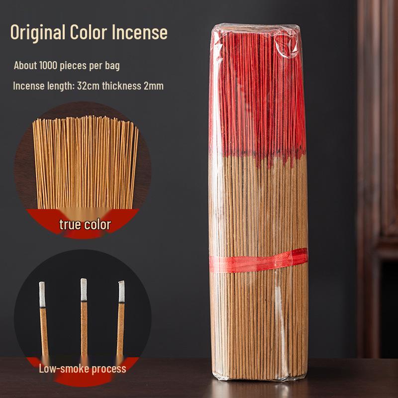 Golden Smokeless Sandalwood Bamboo Incense Sticks for Worship and Offerings