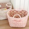1PC Laundry Hamper Foldable Floral Design Lightweight Fabric Ins Style Miscellaneous Baskets Cute Storage Basket Sweet 32x26x25cm
