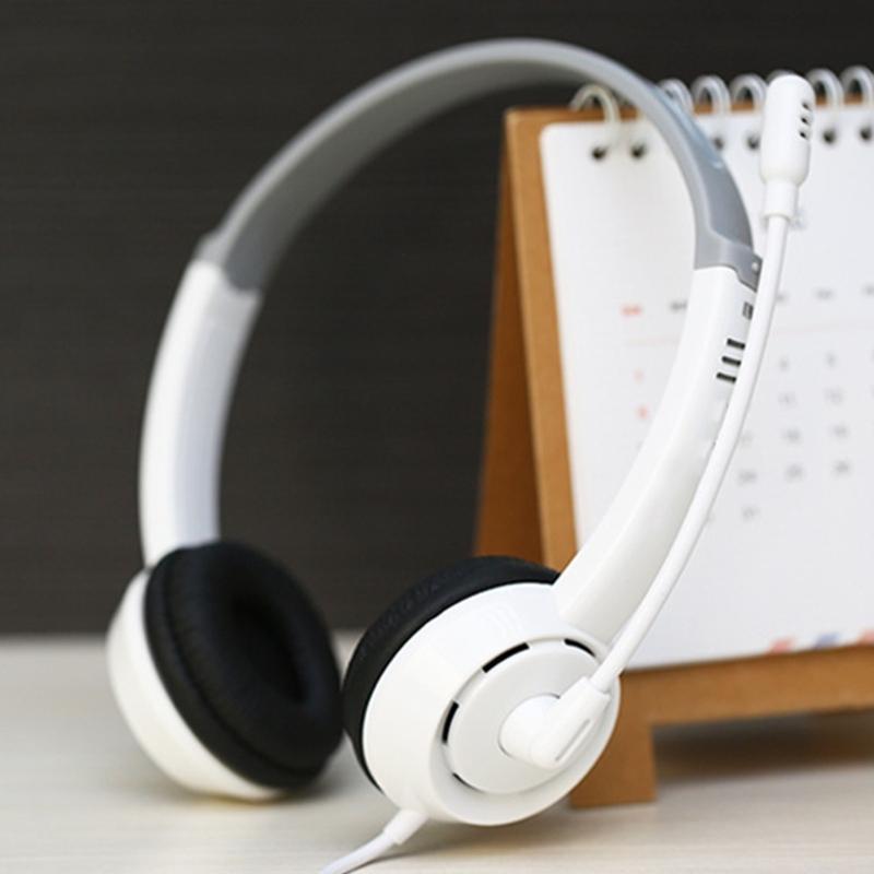 Wire Headsets Over Ear Noise Cancelling Headphone with 3.5mm Plugs and Builts In Microphone for Clear Call Earphone