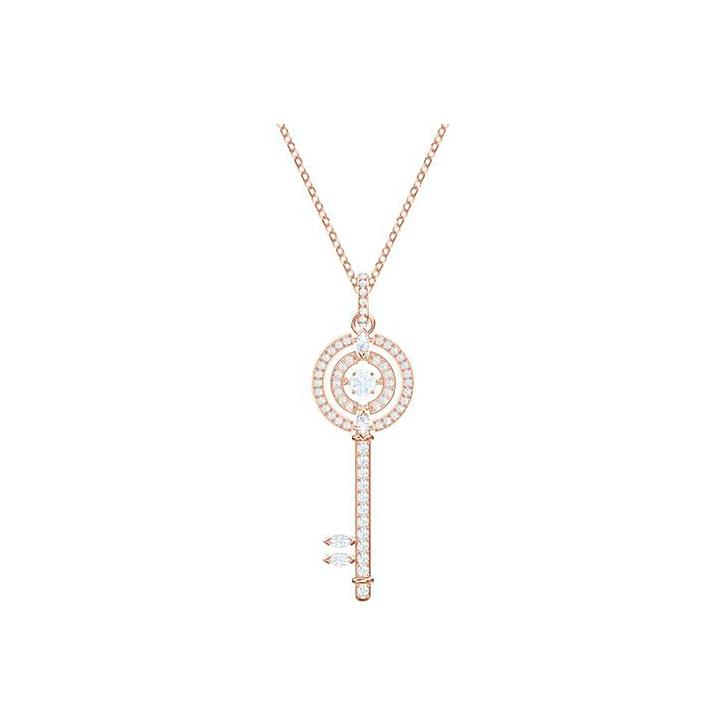 Swarovski Błyszcząca Seria Tańczące Serce Naszyjnik z Kluczem Naszyjnik Damski 5469120